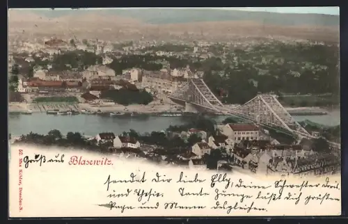 AK Dresden-Blasewitz, Blick auf das Elbufer