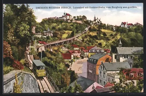 AK Dresden-Loschwitz, Drahtseilbahn nach Luisenhof