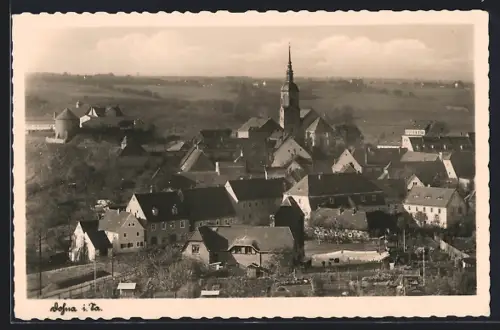AK Dohna i. Sa., Ortsansicht mit Kirche