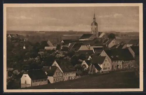 AK Dohna, Ortsansicht mit Kirche und Wohnhäusern