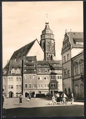 AK Pirna /Elbe, Partie am Markt