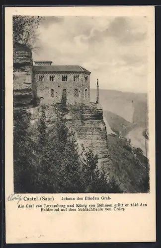 AK Castel /Saar, Johann des Blinden Grab