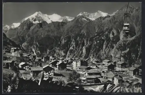 AK Grächen /Wallis, Luftseilbahn Hannigalp, Weisshorn, Brunegghorn, Bishorn
