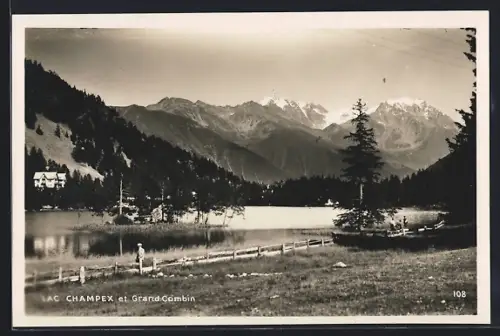 AK Lac Champex, Panorama et Grand Combin