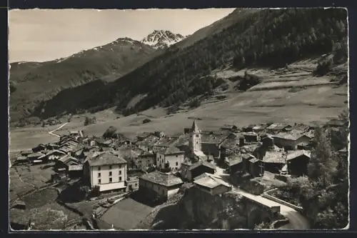 AK Bourg-St. Pierre /Valais, Teilansicht mit Kirche