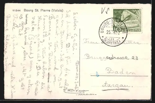 AK Bourg-St. Pierre /Valais, Teilansicht mit Kirche