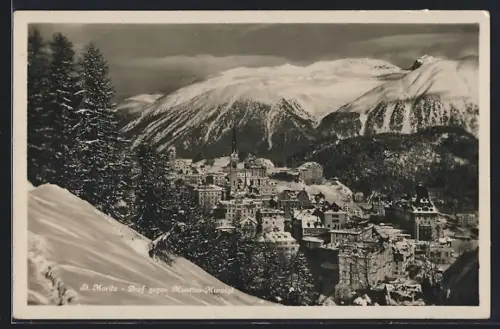 AK St. Moritz-Dorf, Teilansicht gegen Muottas-Muraigl