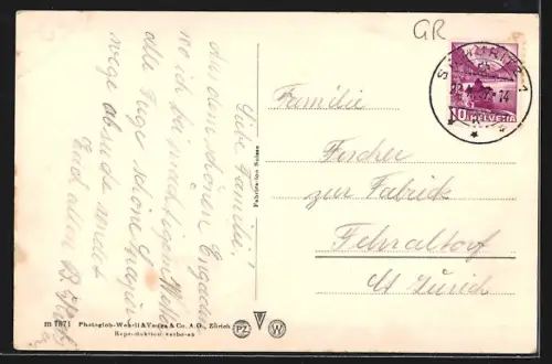 AK St. Moritz, Teilansicht mit Kirche