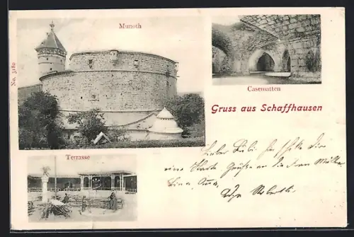 AK Schaffhausen, Munoth, Casematten, Terrasse