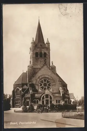 AK Basel, Blick auf die Pauluskirche