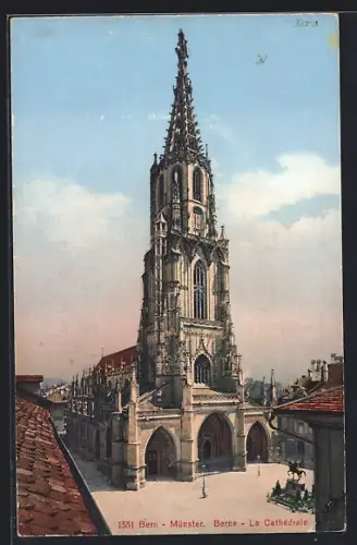 AK Bern, Münster, Totalansicht