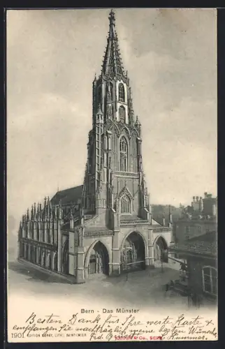 AK Bern, Blick auf das Münster