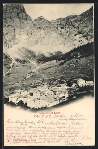 AK Loueche-les-Bains, Vue générale