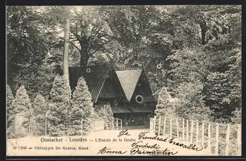 AK Oostacker-Lourdes, L`Entrée de la Grotte