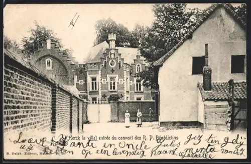 AK Herck la ville, Entrée du convent des R. P. Bénédictins