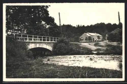 AK Erezée, Le Pont sur l`Aisne á Blier