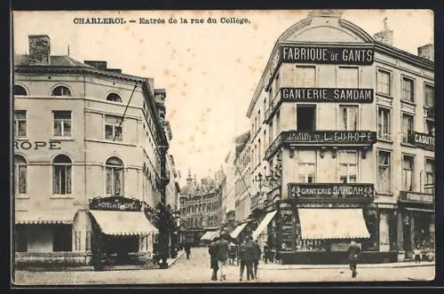 AK Charleroi, Entrée de la rue du Collège