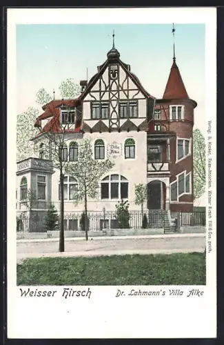 AK Dresden-Weisser Hirsch, Ansicht von Dr. Lahmann`s Villa Alke