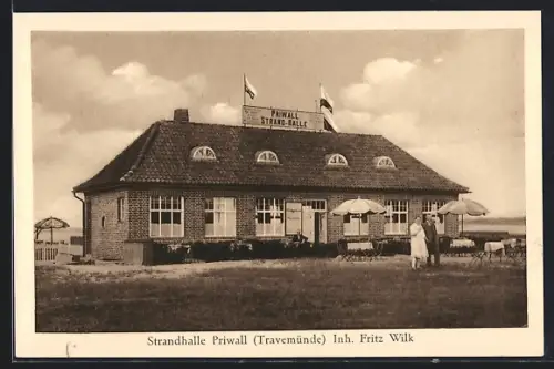 AK Travemünde, Gasthaus Strandhalle Priwall, Inh. Fritz Wilk