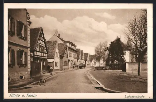 AK Altrip a. Rhein, Partie in der Ludwigstrasse