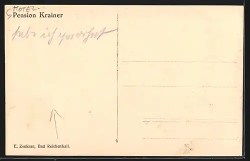 AK Bad Reichenhall, Hotel-Pension Krainer, Totalansicht