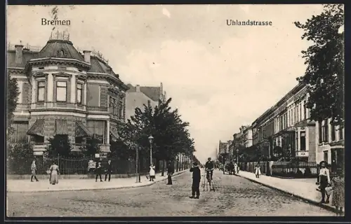 AK Bremen, Blick in die Uhlandstrasse