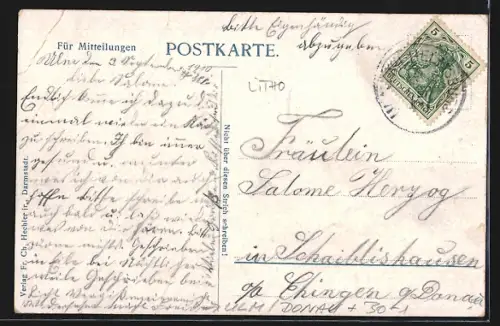 AK Ulm / Donau, Wilhelmsburg und Inf.-reg. Kaiser Wilhelm, König v. Preussen (2. Württ.) Nr. 120