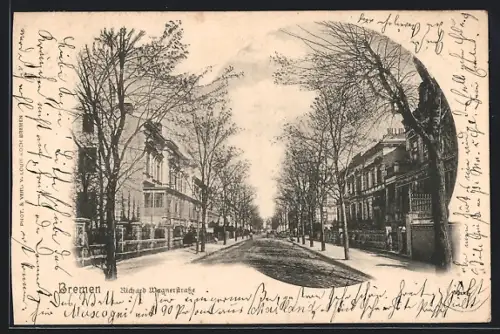 AK Bremen, Ansicht der Richard-Wagner-Strasse