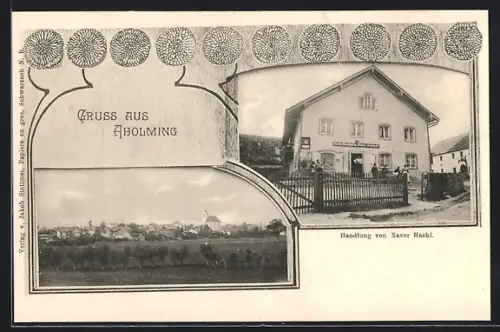 AK Aholming, Handlung von Xaver Hackl, Ortspanorama