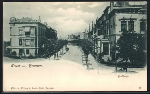 AK Bremen, Blick in die Parkstrasse