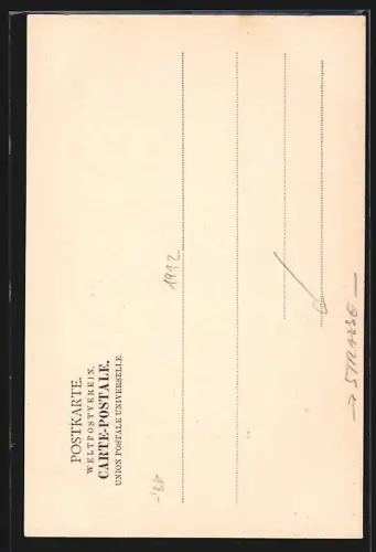 AK Bremen, Strasse Bischofsnadel mit Blick zur Kirche