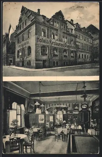 AK Pirna /Elbe, Hotel und Restaurant Dampfschiff, Inh. Louis Schmieder