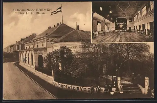 AK Bremen, Gasthaus Concordia, Bes. H. H. Blume