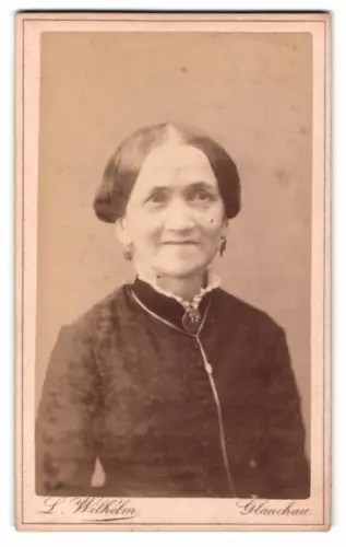 Fotografie L. Wilhelm, Glauchau, Hoffnung 57, Porträt einer älteren Dame