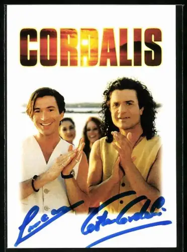 AK Musiker Costa Cordalis, Cover vom Album Viva la Noche, Autograph