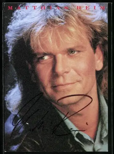 AK Musiker Matthias Reim im Portrait, Autograph
