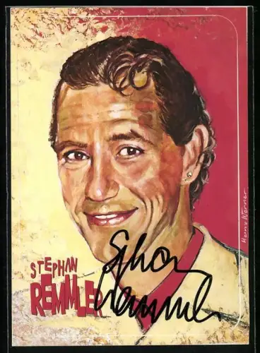 AK Musiker Stephan Remmler schaut in die Kamera, Autograph
