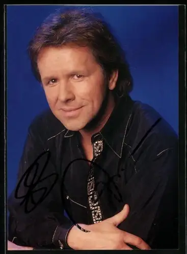 AK Sänger G. G. Anderson schaut den Betrachter an, Autograph