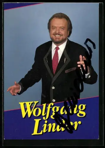 AK Musiker Wolfgang Lindner im Portrait, Autograph
