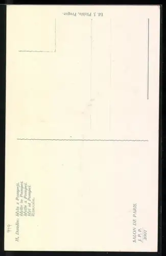 AK Liebespaar in Pompeji, er küsst ihr die Hand