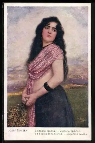 AK Josef Zenisek: Zigeuner-Schöne, Sinti und Roma