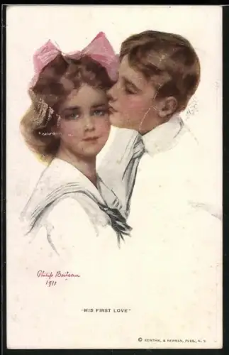 Künstler-AK Philip Boileau: junges Liebespaar