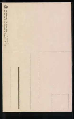 Künstler-AK Zwei Kinder lesend vor Bergpanorama