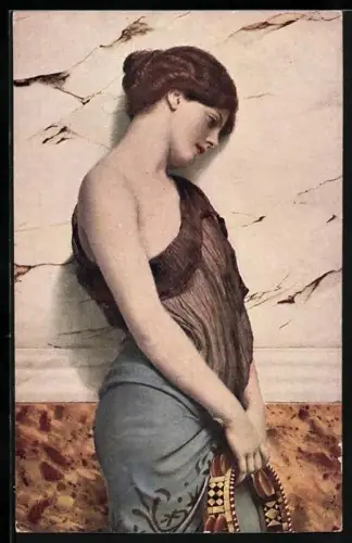 AK Tänzerin mit Tamburin