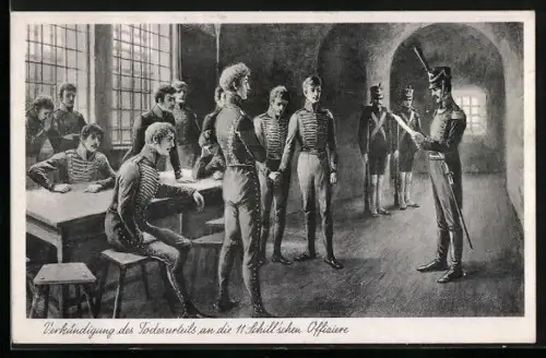 AK Befreiungskriege, Verkündung des Todesurteils an die 11 Schill`schen Offiziere