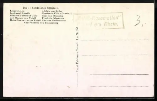 AK Befreiungskriege, Verkündung des Todesurteils an die 11 Schill`schen Offiziere