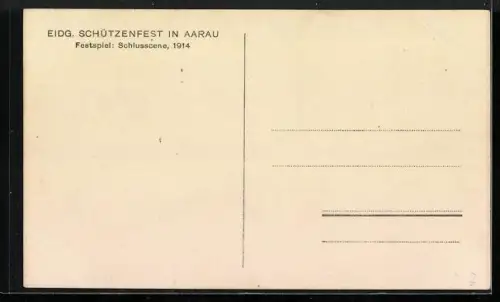 AK Aarau, Eidg. Schützenfest 1914, Schlusscene beim Festspiel