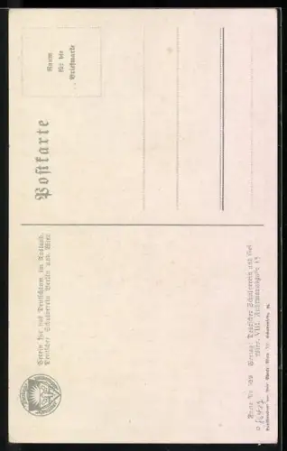 AK Deutscher Schulverein Nr. 529: galanter Herr macht einer Dame den Hof