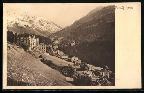 AK Bad-Gastein, Ortsansicht am Berghang
