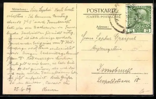 AK Bad-Gastein, Ortsansicht am Berghang
